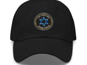 Black cap with Van Cortlandt Jewish Center embroidered logo