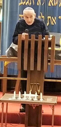 Master of Ceremonies, Neil Harrow Photo from 2018 Holocaust Memorial Observance