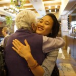 Shawn and Grandma Mickey hug